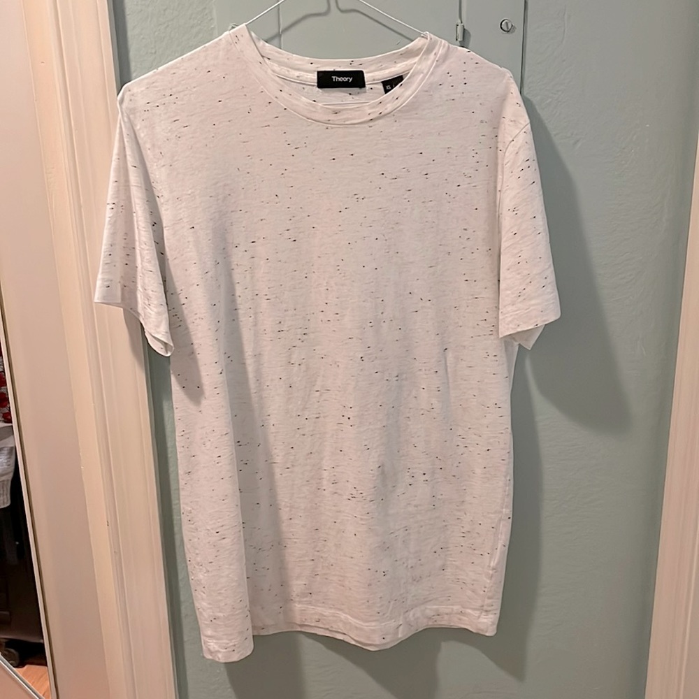 Theory white oatmeal tee